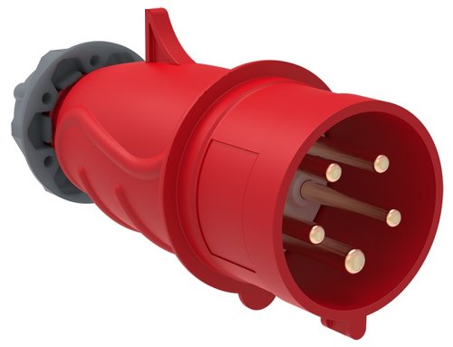 Вилка кабельная переносная IEK Magnum ССИ-015 16А 3Р+РЕ+N 400В IР44 красный картинка 